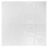 Самоклеюча декоративна 3D панель вектор білий 700x700x3 мм
